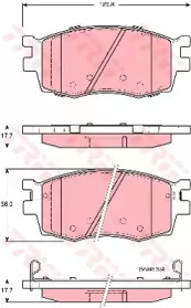 GDB3420 TRW - Гальмівні колодки до дисків