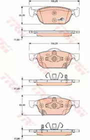 GDB3476 TRW - Гальмівні колодки до дисків