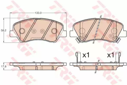 GDB3548 TRW - Гальмівні колодки до дисків