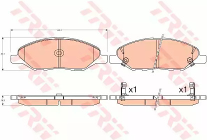 GDB3577 TRW - Гальмівні колодки до дисків