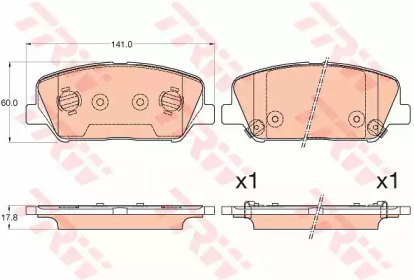 GDB3582 TRW - Гальмівні колодки до дисків