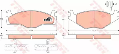 Гальмівні колодки дискові SEAT - VOLKSWAGEN Cordoba/Ibiza/Golf/Golf Cabrio/Jetta/Passat/Passat Esta