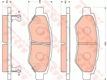 Гальмівні колодки дискові CADILLAC/CHEVROLET CTS/Camaro \F \08>>