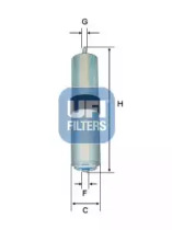 Фільтр паливний BMW 1, 2, X1 1.4-2.0 d 15- (OE) (вир-во UFI)