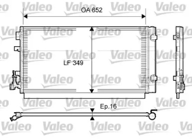 Конденсатор кондиціонера RENAULT FLUENCE (08-) (вир-во VALEO)