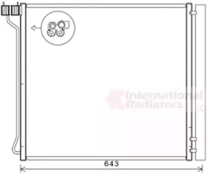 Конденсер кондиціонера BMW X5 E70/ F15 08/13 > 18 (вир-во Van Wezel)