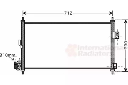 Конденсор кондиціонера X-TRAIL 20i/25i MT/AT 01- (Van Wezel)
