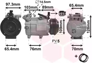 Компресор кондиціонера FORD C-MAX / VOLVO S40 07 > 12 (Van Wezel)