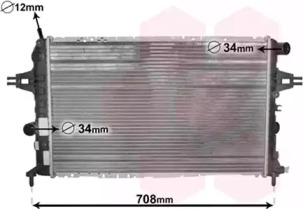Радіатор охолодження двигуна ASTRAG 1.7 TD / 2.0 DTi MT(Van Wezel)