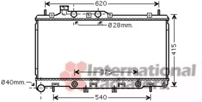 Радіатор LEGACY4/OUTBACK 30i 03-09 (Van Wezel)