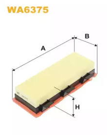 Фільтр повітряний RENAULT WA6375/AP185 (вир-во WIX-FILTERS)