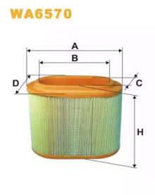 Фільтр повітряний HYUNDAI WA6570/AE358 (вир-во WIX-FILTERS)