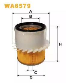 Фільтр повітряний MITSUBISHI PAJERO WA6579/AM468/4 (вир-во WIX-FILTERS)