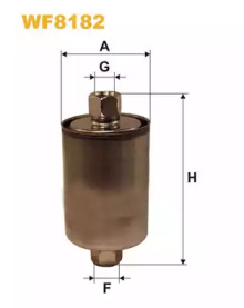 Фільтр паливний ВАЗ 2107, 08, 09, 99, 11, 12, 21 (інж.)/PP851 (вир-во WIX-FILTERS)