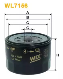 Фільтр масляний двигуна WL7156/OP589 (вир-во WIX-FILTERS)