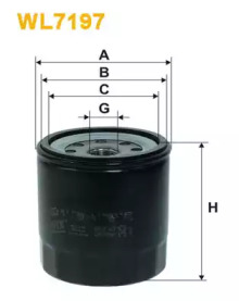 Фільтр масляний двигуна ISUZU WL7197/OP634 (вир-во WIX-FILTERS)