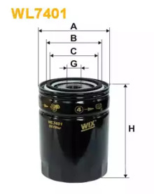 Фільтр масляний двигуна WL7401/OP592/5 (вир-во WIX-FILTERS UA)
