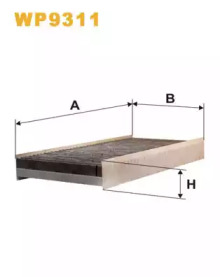 Фільтр салону WP9311/K1238A вугільний (вир-во WIX-FILTERS)