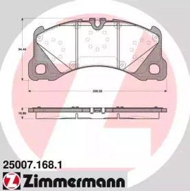 Гальмівні колодки перед VW Touareg c 2010/Porsche
