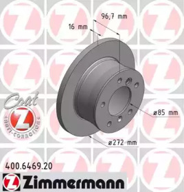 Диск тормозной (Coat Z)