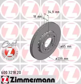 Диск тормозной (Coat Z)