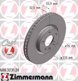 Диск тормозной (Coat Z)
